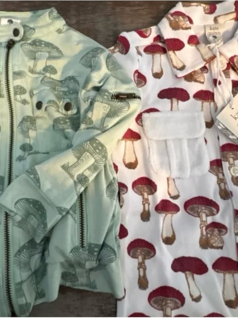 Kate Quinn-Scarlet Fungi/Mushroom print military bundle-Bamboo-Terrycloth towel